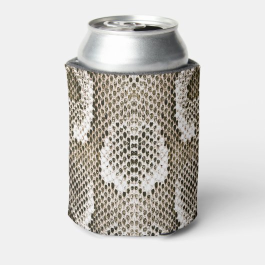 Python Skin: Dierlijk Patroon Ontwerp Blikjeskoeler (Blikje Achterkant)