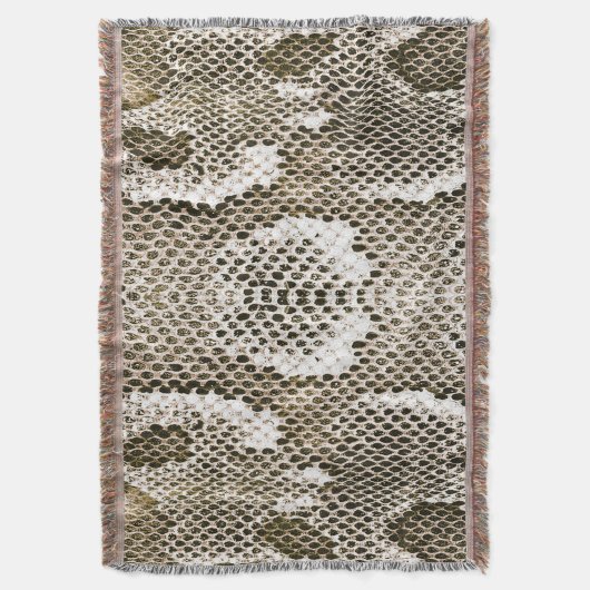 Python Skin: Dierlijk Patroon Ontwerp Deken (Voorkant Verticaal)