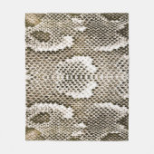Python Skin: Dierlijk Patroon Ontwerp Fleece Deken (Voorkant)
