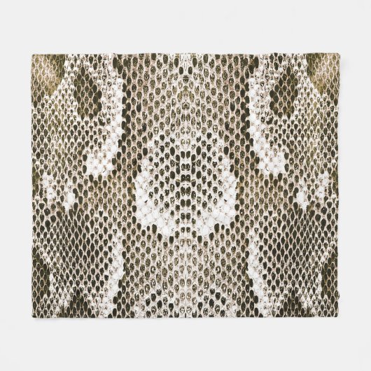 Python Skin: Dierlijk Patroon Ontwerp Fleece Deken (Voorkant (Horizontaal))