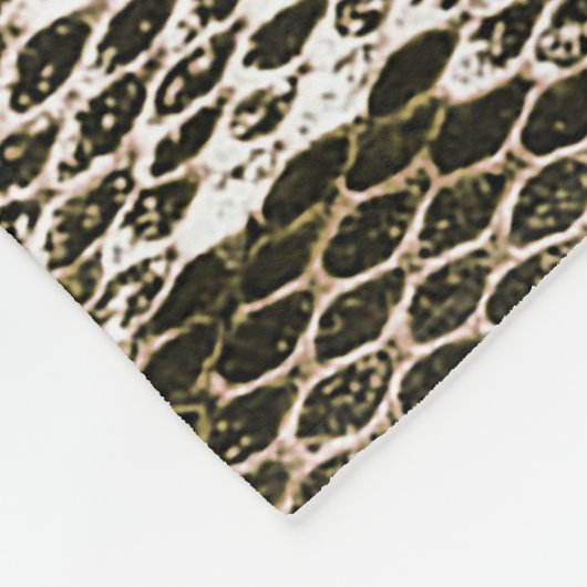 Python Skin: Dierlijk Patroon Ontwerp Fleece Deken (Hoek)