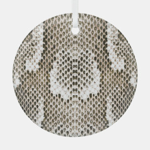 Python Skin: Dierlijk Patroon Ontwerp Glas Ornament