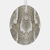 Python Skin: Dierlijk Patroon Ontwerp Glas Ornament (Voorkant Rechts)