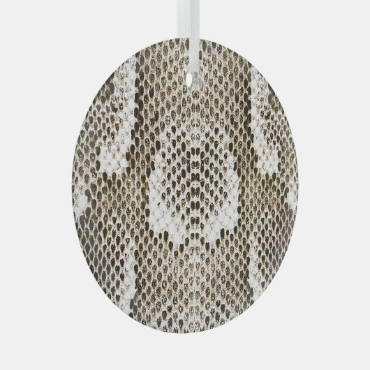 Python Skin: Dierlijk Patroon Ontwerp Glas Ornament (Voorkant Rechts)