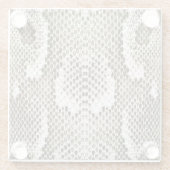 Python Skin: Dierlijk Patroon Ontwerp Glazen Onderzetter (Achterkant)