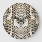 Python Skin: Dierlijk Patroon Ontwerp Grote Klok (Voorkant)