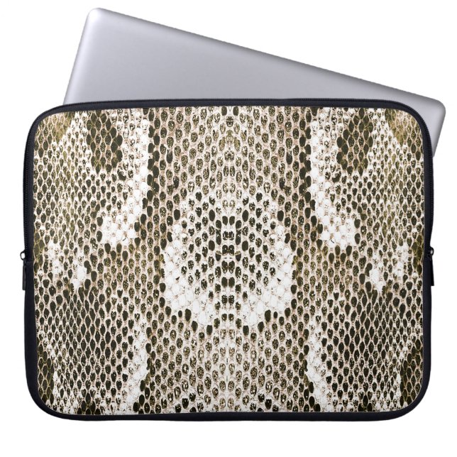 Python Skin: Dierlijk Patroon Ontwerp Laptop Sleeve (Voorkant)