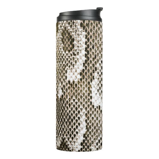 Python Skin: Dierlijk Patroon Ontwerp Thermosbeker (Gedraaid links)