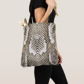 Python Skin: Dierlijk Patroon Ontwerp Tote Bag (Dichtbij)