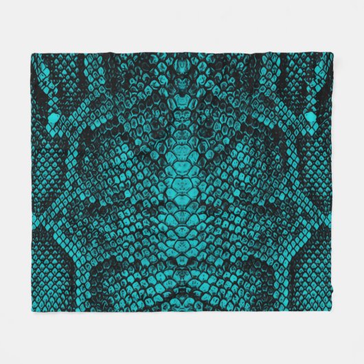 Python Skin: Slangenpatroon ontwerp Fleece Deken (Voorkant (Horizontaal))