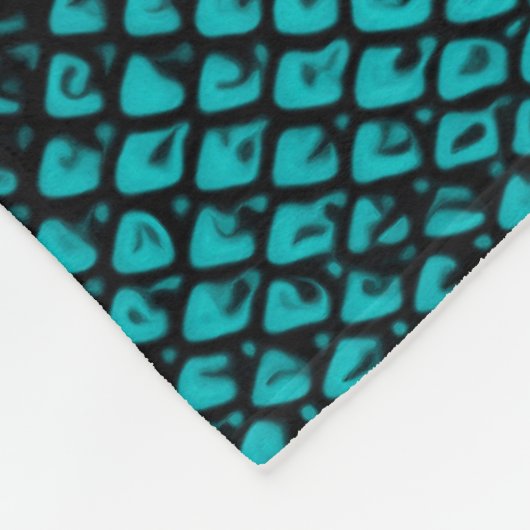 Python Skin: Slangenpatroon ontwerp Fleece Deken (Hoek)