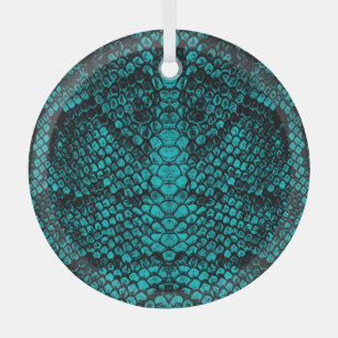 Python Skin: Slangenpatroon ontwerp Glas Ornament