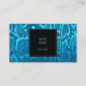 Python Skin Snake Black Aquamarine Ocean Glam Vip Visitekaartje (Voorkant)