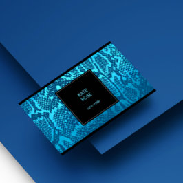 Python Skin Snake Black Aquamarine Ocean Glam Vip Visitekaartje