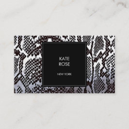 Python Skin Snake Black Silver White Glam Vip Visitekaartje