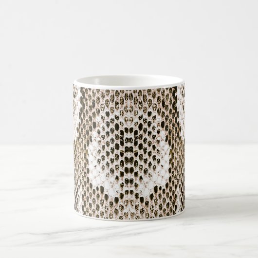 python skin, snake pattern, animal skin pattern de koffiemok (Center)