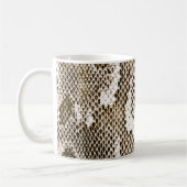 python skin, snake pattern, animal skin pattern de koffiemok (Links)