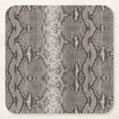 Python Slangenhuid Dierenprint Kartonnen Onderzetters (Voorkant)