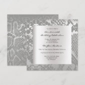 Python Snake Animal Skin Black Silver Birthday Kaart (Voorkant / Achterkant)