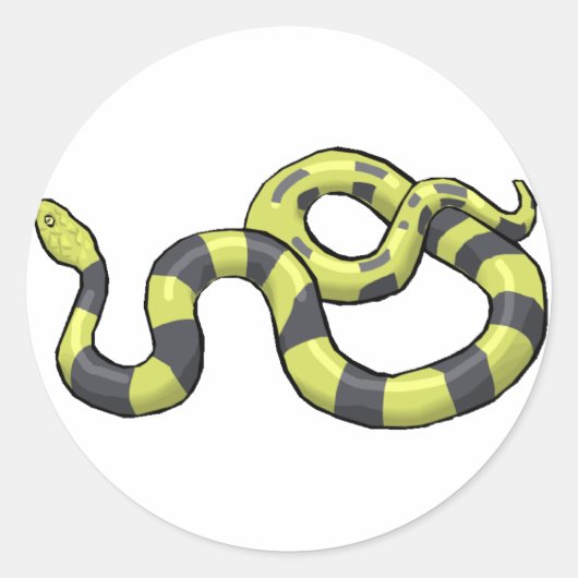 Python Snake Ronde Sticker (Voorkant)