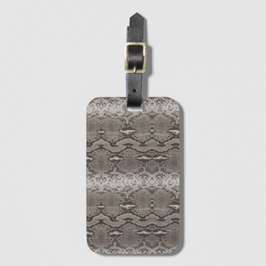 Python Snake Skin Animal Print Bagagelabel (Voorkant (verticaal))