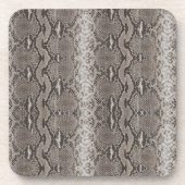 Python Snake Skin Animal Print Bier Onderzetter (Voorkant)