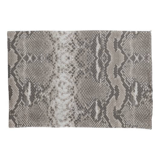 Python Snake Skin Animal Print Kussensloop (Voorkant)
