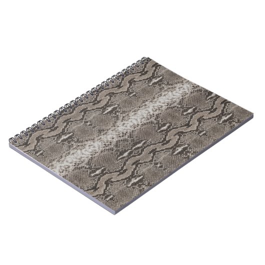 Python Snake Skin Animal Print Notitieboek (Linkerzijde)