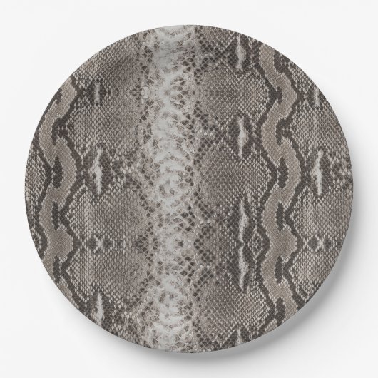 Python Snake Skin Animal Print Papieren Bordje (Voorkant)