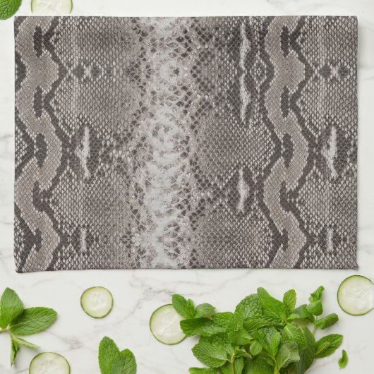 Python Snake Skin Animal Print Theedoek (Gevouwen)