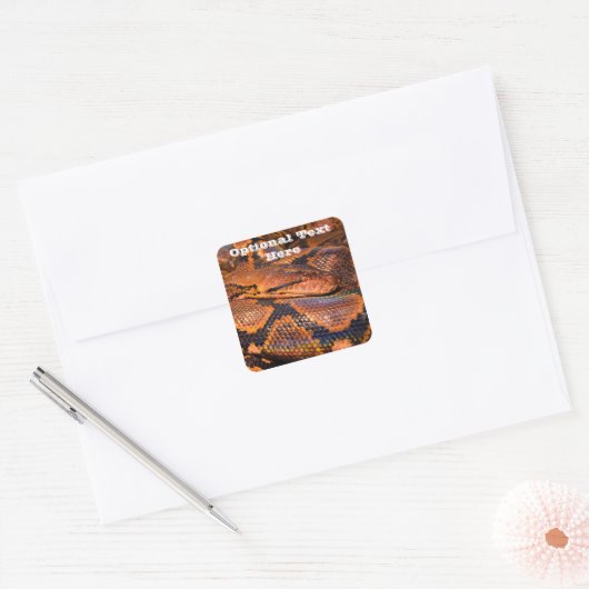 Python Snake Vierkante Sticker (Envelop)