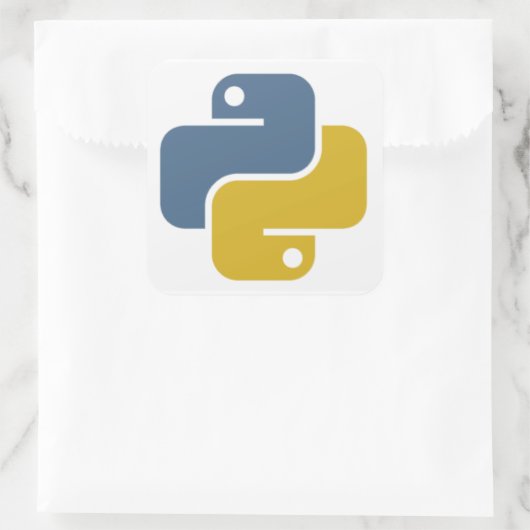 Python-Sticker Vierkante Sticker (Tas)