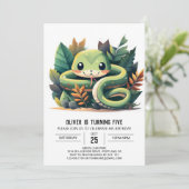 Python Wonderland Snake Verjaardag Kaart (Staand voorkant)