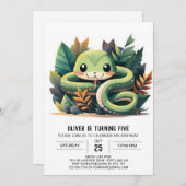 Python Wonderland Snake Verjaardag Kaart (Voorkant / Achterkant)