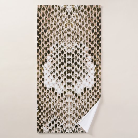 pythonhuid, slangenpatroon, dierlijk huidpatroon d badhanddoek (Badhanddoek)