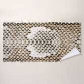 pythonhuid, slangenpatroon, dierlijk huidpatroon d badhanddoek (Badhanddoek)
