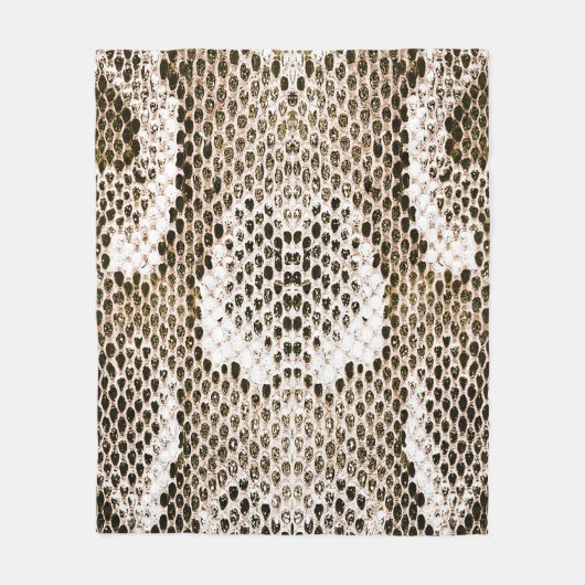pythonhuid, slangenpatroon, dierlijk huidpatroon d fleece deken (Voorkant)