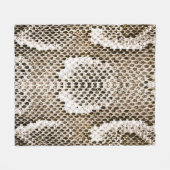 pythonhuid, slangenpatroon, dierlijk huidpatroon d fleece deken (Voorkant (Horizontaal))