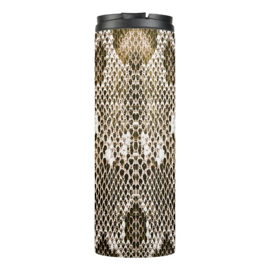 pythonhuid, slangenpatroon, dierlijk huidpatroon d thermosbeker (Achterkant)
