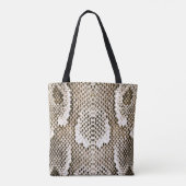 pythonhuid, slangenpatroon, dierlijk huidpatroon d tote bag (Achterkant)