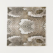 pythonhuid, slangenpatroon, dierlijk huidpatroon d wandkleed (Voorkant (horizontaal))