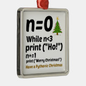Pythonic Kerstmis Metalen Ornament (Rechts)