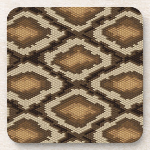 Pythonslang huidpatroon 2 bier onderzetter