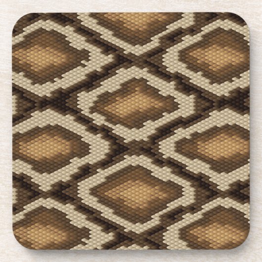 Pythonslang huidpatroon 2 bier onderzetter (Voorkant)