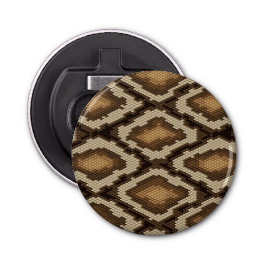Pythonslang huidpatroon 2 button flesopener (Voorkant)
