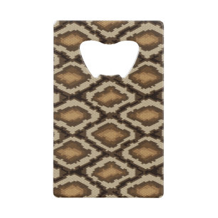 Pythonslang huidpatroon 2 creditkaart flessenopener