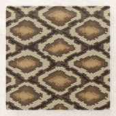 Pythonslang huidpatroon 2 glazen onderzetter (Voorkant)