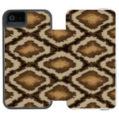 Pythonslang huidpatroon 2 incipio iPhone portemonnee hoesje (Agenda Open)