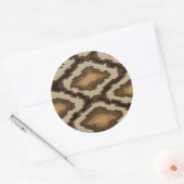 Pythonslang huidpatroon 2 ronde sticker (Envelop)