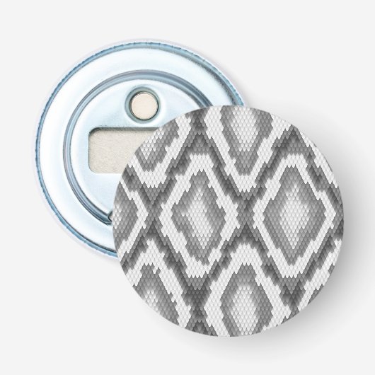 Pythonslang huidpatroon button flesopener (Voorkant)